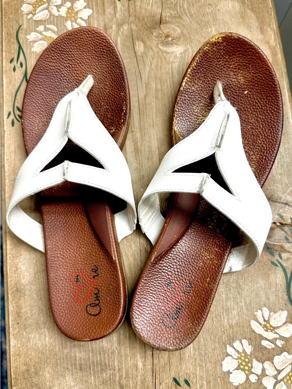 White Leather Thong Sandals for Women by OluKai